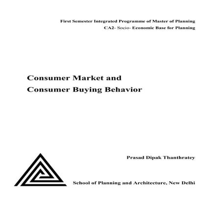 Consumer Market and Consumer Buying Behavior