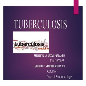 Pathophysiology and clinical management of tuberculosis | PPTX