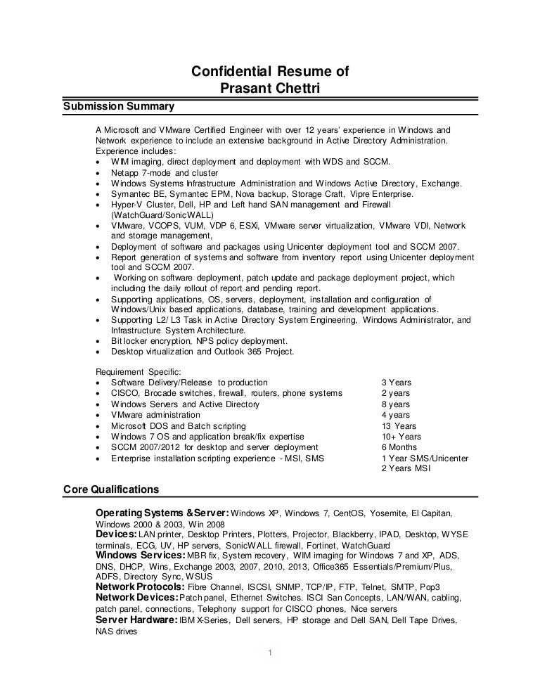 prasant chettri resume windows admin resume