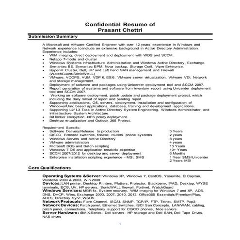 Prasant chettri resume