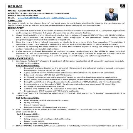 Mr. Paidisetti Prasant