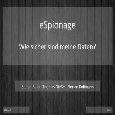 Präsentation e spionage