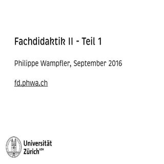 Präsentation Fachdidaktik II - 2016