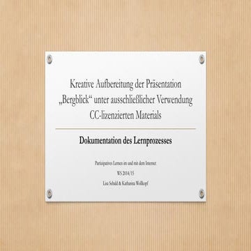 Präsentation Lernprozess Creative Commons