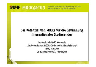 Das Potenzial von MOOCs für die Gewinnung internationaler Studierender