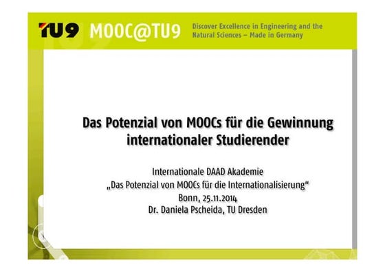 Das Potenzial von MOOCs für die Gewinnung internationaler Studierender
