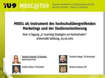 MOOCs als Instrument des hochschulübergreifenden Marketings und der Studienor...