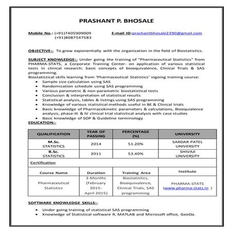 Prashant bhosale b resume