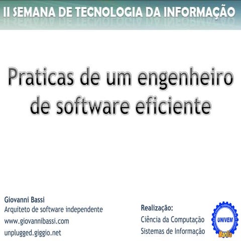 Práticas De Um Engenheiro De Software Eficiente