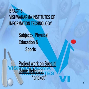 Introduction to the Game of Cricket