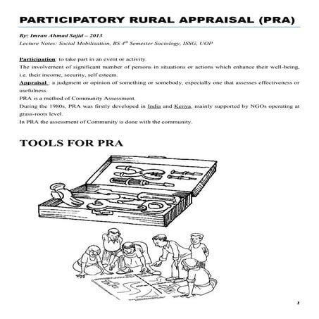 PRA Tools - Imran Ahmad Sajid