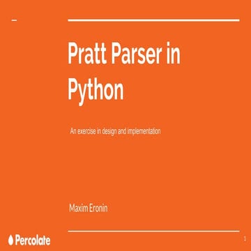 Pratt Parser in Python | PDF | Programming Languages | Computing