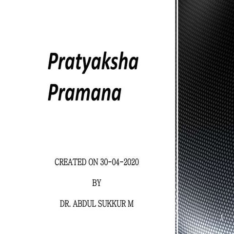 Pratyaksha pramana ppt