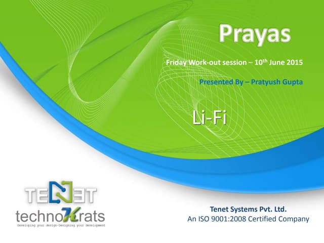  Prayas session - Li-fi by Pratyush Gupta