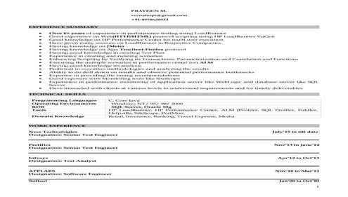 Praveen cv performancetesting