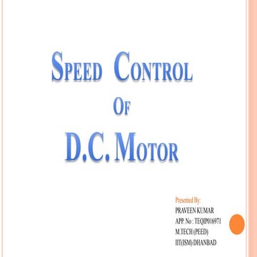 Speed Control Of DC Motor