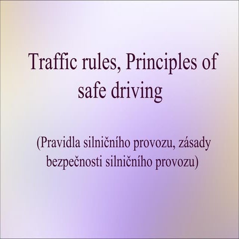 PRAVIDLA SILNI N HO PROVOZU visual data 5