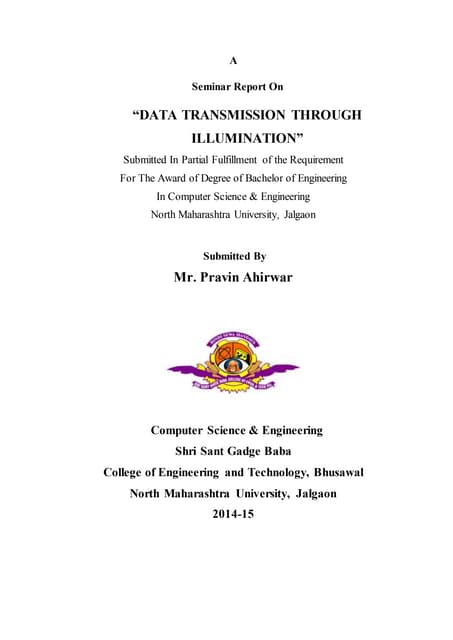 DATA TRANSMISSION THROUGH ILLUMINATION