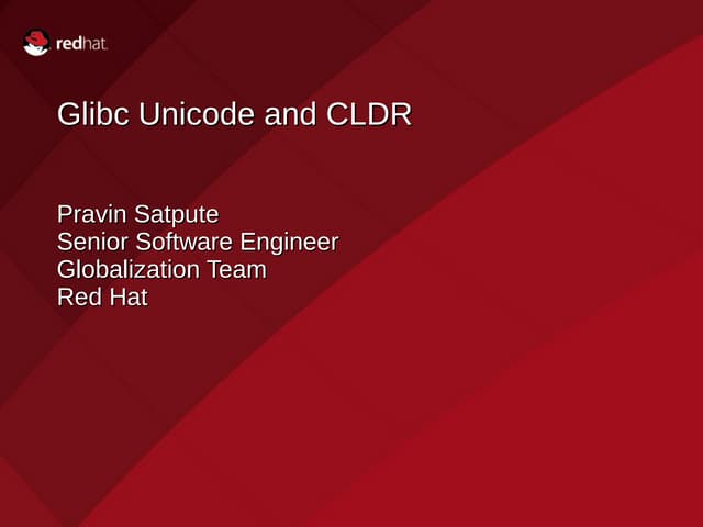 Pravin s glibc-unicode_and_cldr