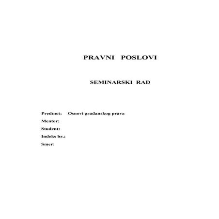 Pravni poslovi | DOC