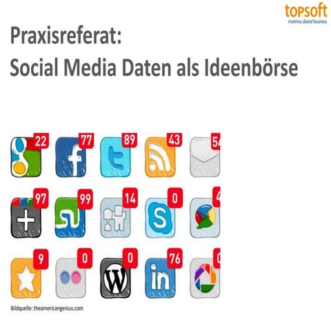 Praxisreferat: Social Media Daten als Ideenbörse