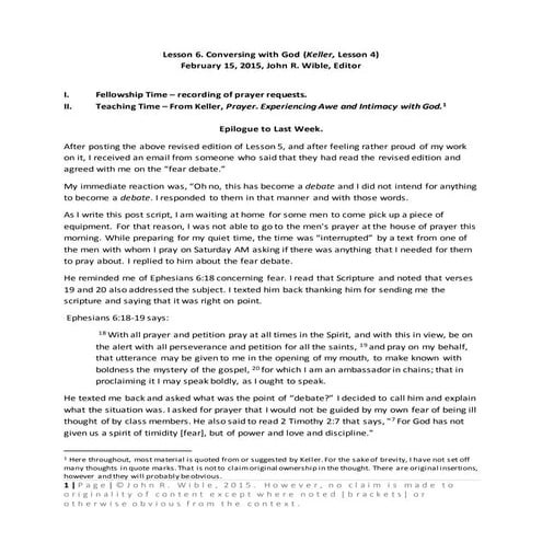 Prayer.6.keller.4.conversing.02.15.15