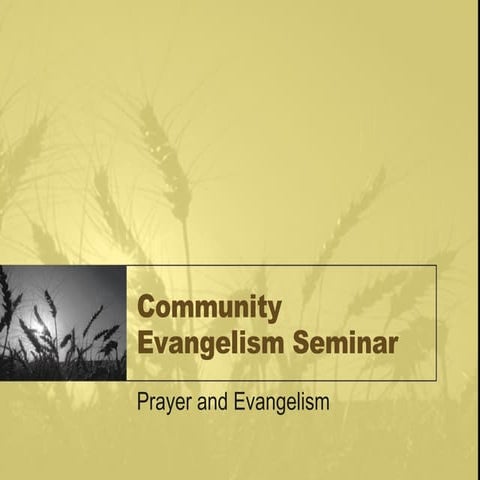 Prayer And Evangelism 1