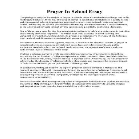 Prayer In School Essay 18 Encouraging Prayers For School The