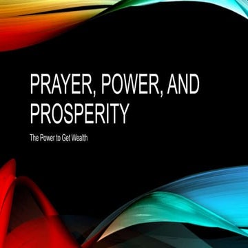 Prayer Power Prosperity