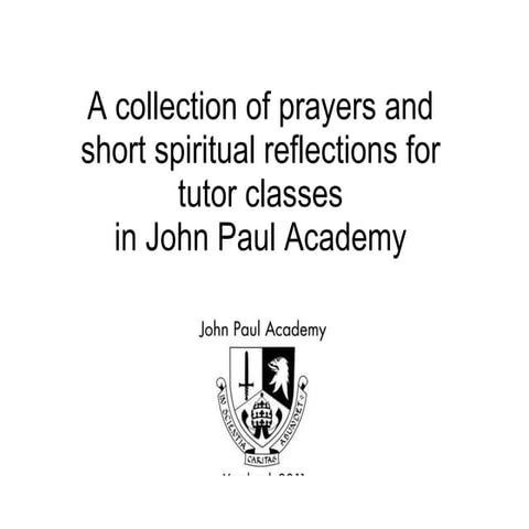 Prayers for tutors