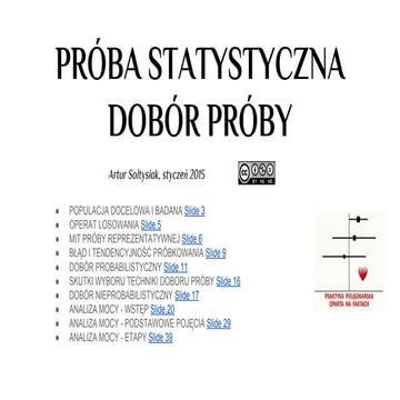 Próba statystyczna i dobór próby