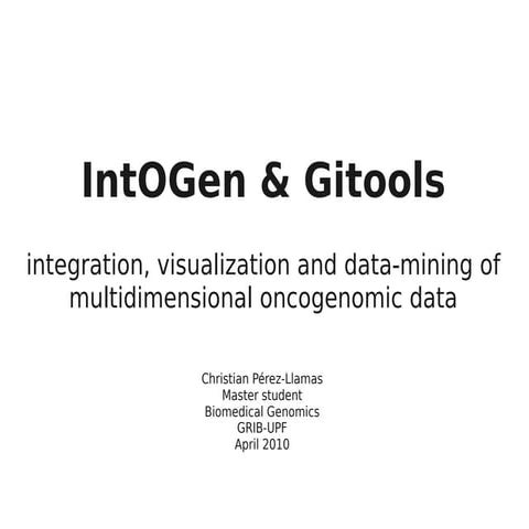 IntOGen & Gitools