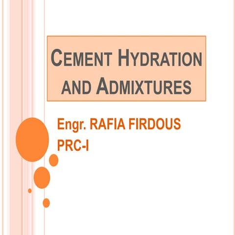 Hydration Of Cement...PRC-I