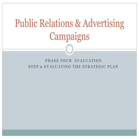 Step 9 Evaluating the Strategic Plan