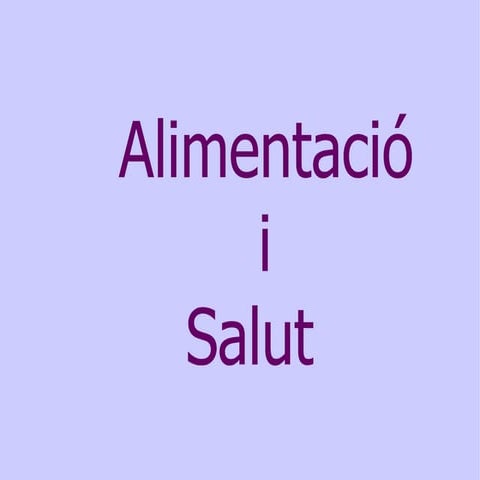 alimentació i salut
