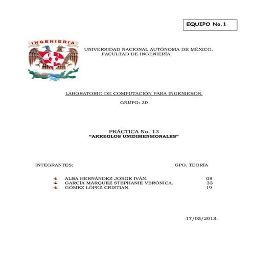 Practica 9 Laboratorio de Computación para Ingenieros FI