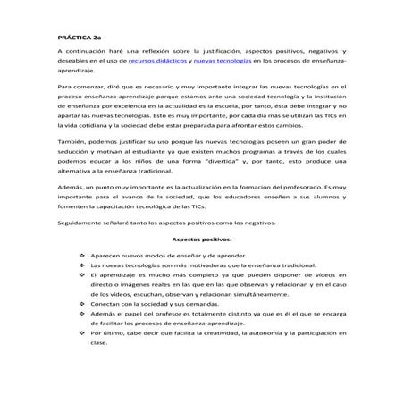 Aspectos positivos, negativos y deseables de las TICS