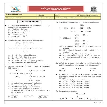 Práctica de hidrocarburos alifáticos1