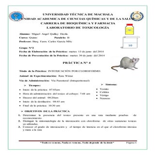 Práctica n° 4 intoxicación por clor...