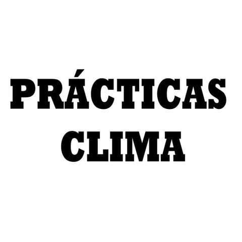 Prácticas clima