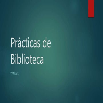 Prácticas de biblioteca