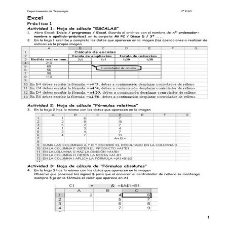 Prácticas Hoja de Cálculo Excel (nivel básico)