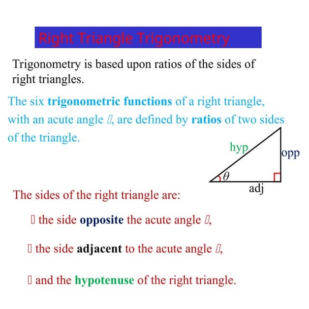 Pre-5.1 - trigonometry ratios in right triangle and special right triangles.ppt
