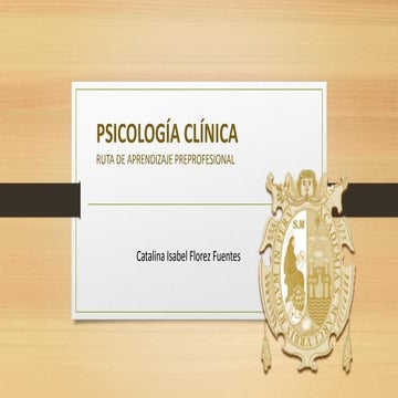Psicología clínica: ruta de aprendizaje preprofesional