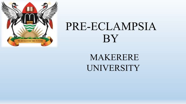 Obstetrics: Management of Pre Eclampsia. | PPTX
