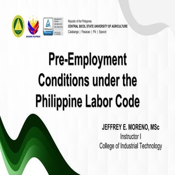 Pre-Employment Conditions under the Philippine Labor Code.pdf
