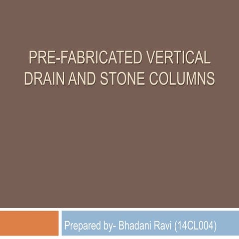 Prefabricated Vertical Drains (PVD) method statement | DOCX