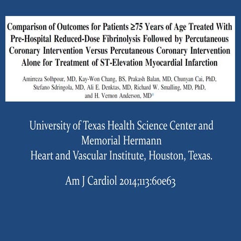 Pre hospital reduced-dose fibrinolysis followed by pci