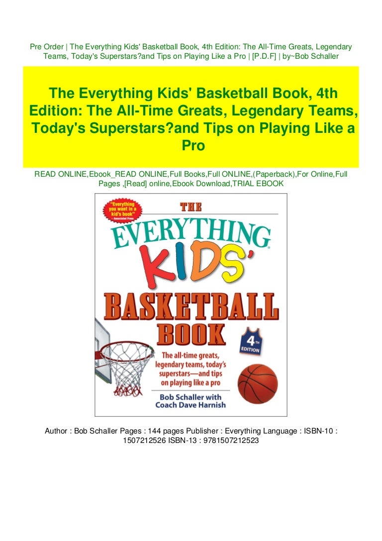 Pre Order The Everything Kids' Basketball Book, 4th Edition The Al…