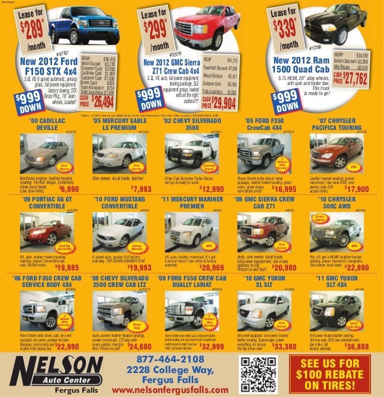 Used Vehicles Special at Fargo car dealership Nelson Auto Center